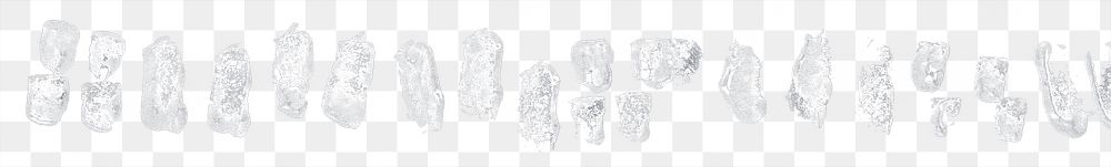 Block print png pattern in white
