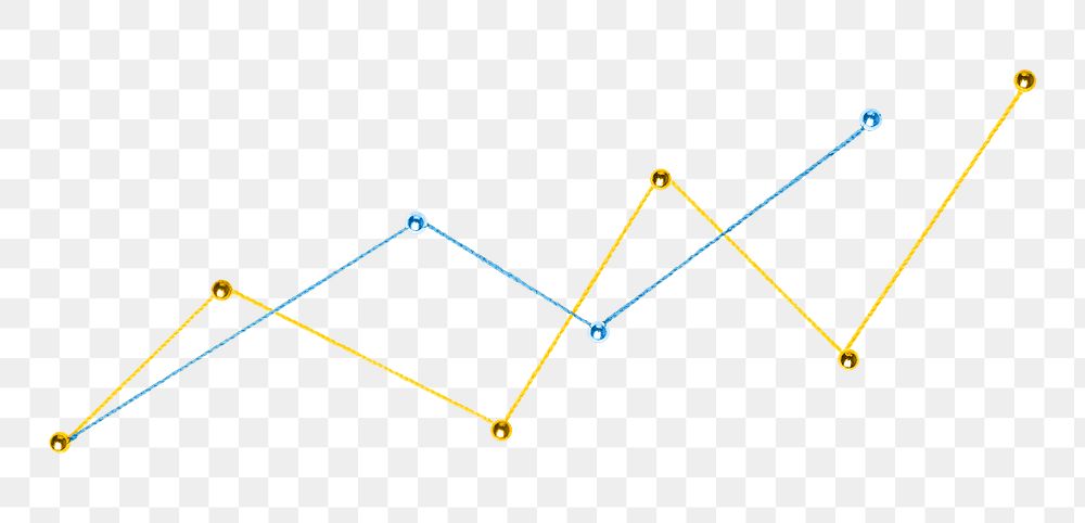 Business graph png, growth trend in stock market