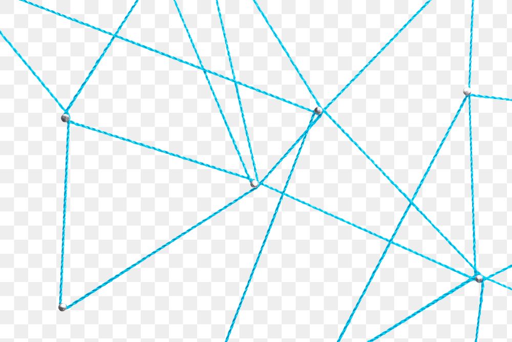 Network png, transparent background, abstract connection design