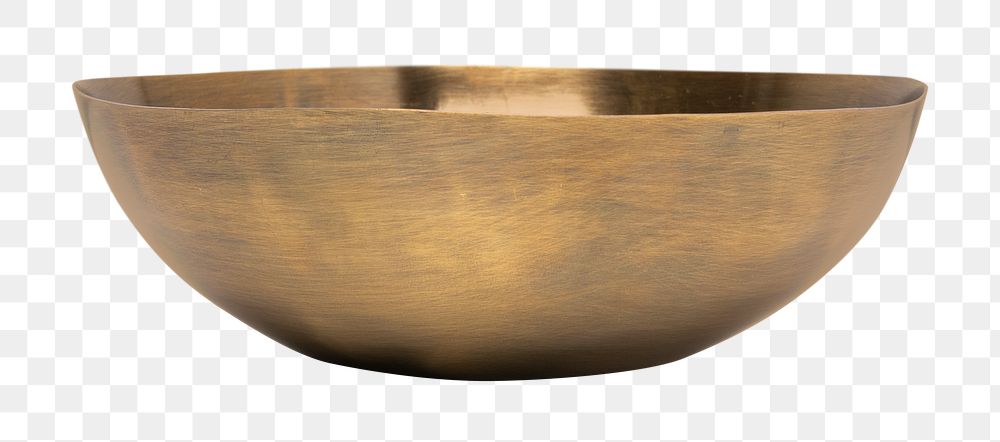 Luxury bowl png mockup in gold