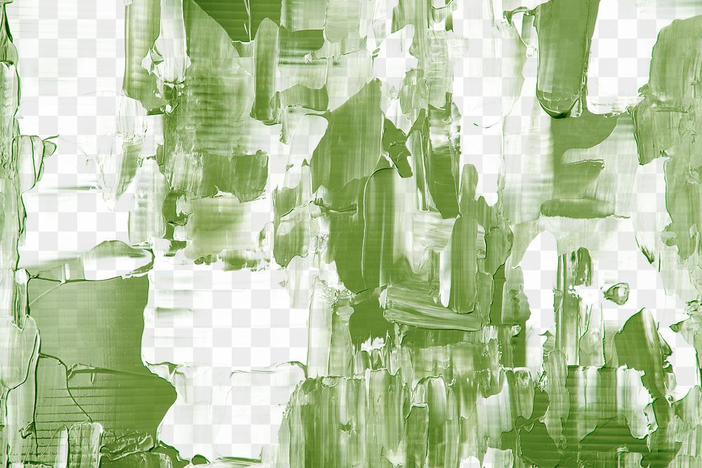 Png green background abstract paint texture 