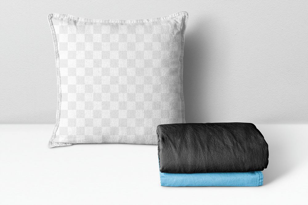 Cushion cover png mockup transparent, home decor
