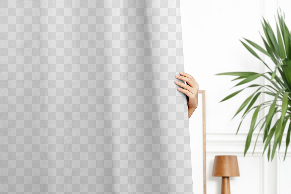 Curtain png mockup transparent home decor