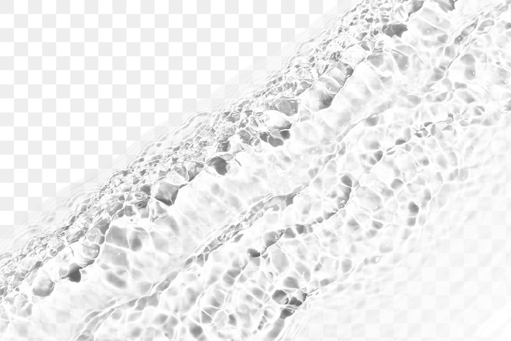 Water png texture in transparent background