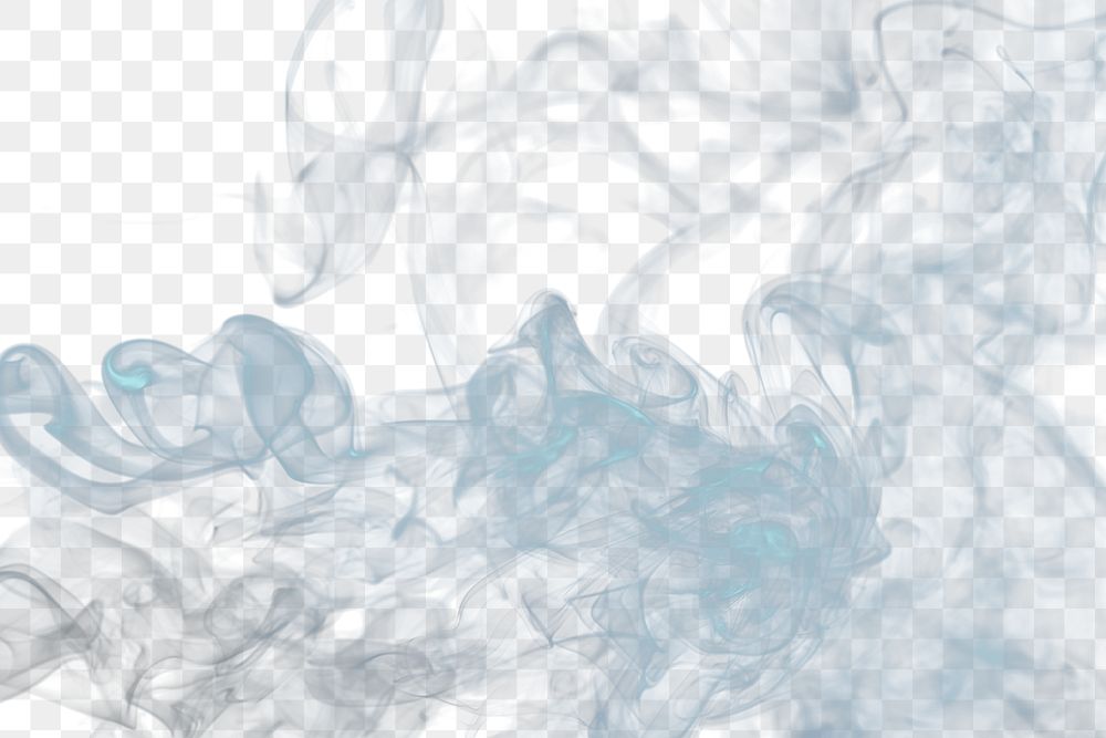 Abstract png background, blue smoke texture cinematic design