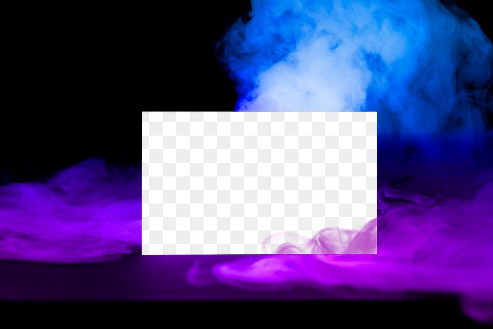 Business card png mockup, aesthetic smoke with design space
