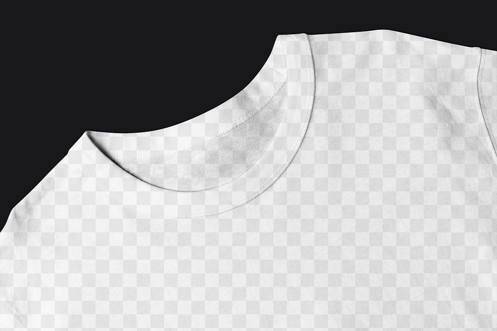 T-shirt mockup png transparent, unisex apparel in casual style