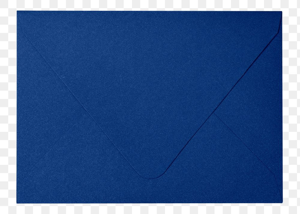 Blue envelope png, stationery sticker