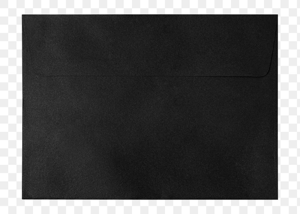 Black envelope png, stationery sticker