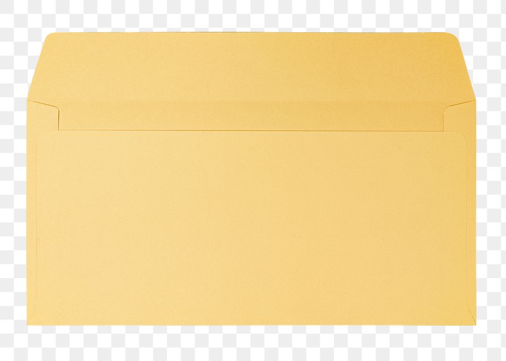 Yellow envelope png, stationery sticker
