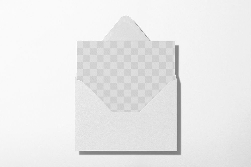 Invitation card png mockup inside of envelope 