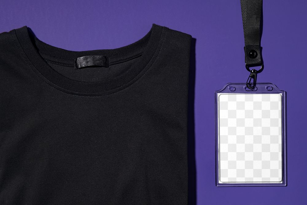 ID holder mockup png, tee design space