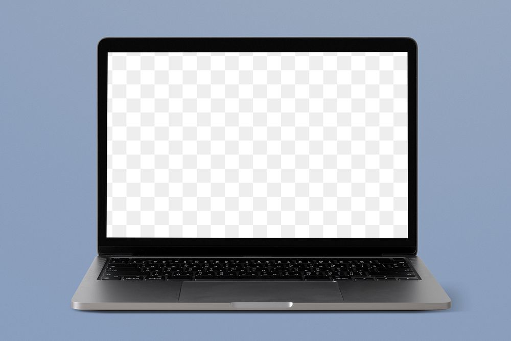 Laptop screen png, transparent mockup