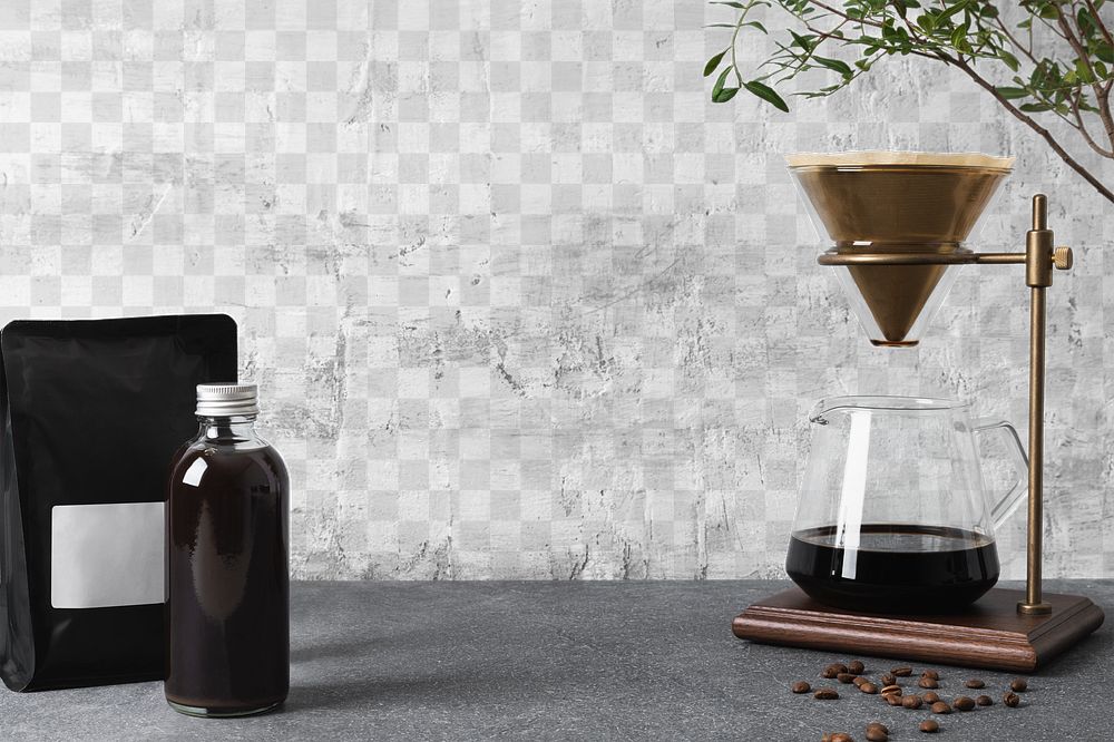 Transparent texture background png, product backdrop, coffee shop design