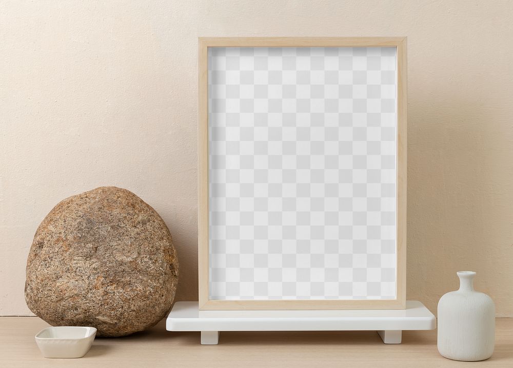 Frame png mockup, zen style home interior decor