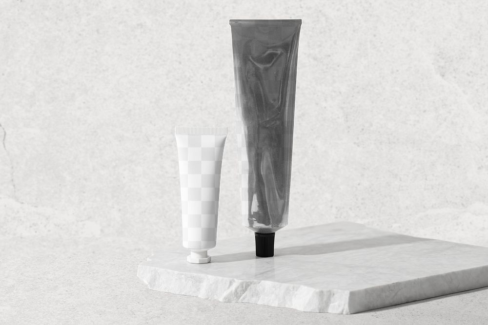 Tube mockup png, beauty product, skin cream packaging