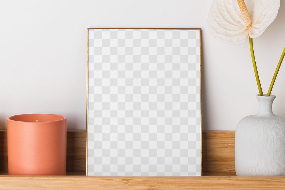 Frame mockup png, clean home interior decor