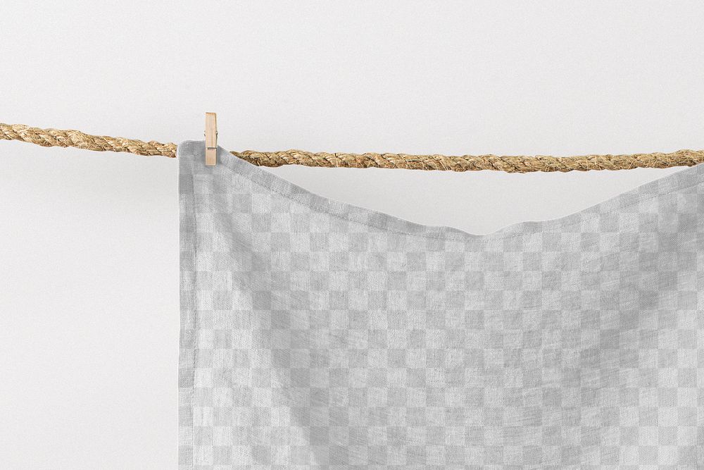 Towel png mockup, realistic transparent design