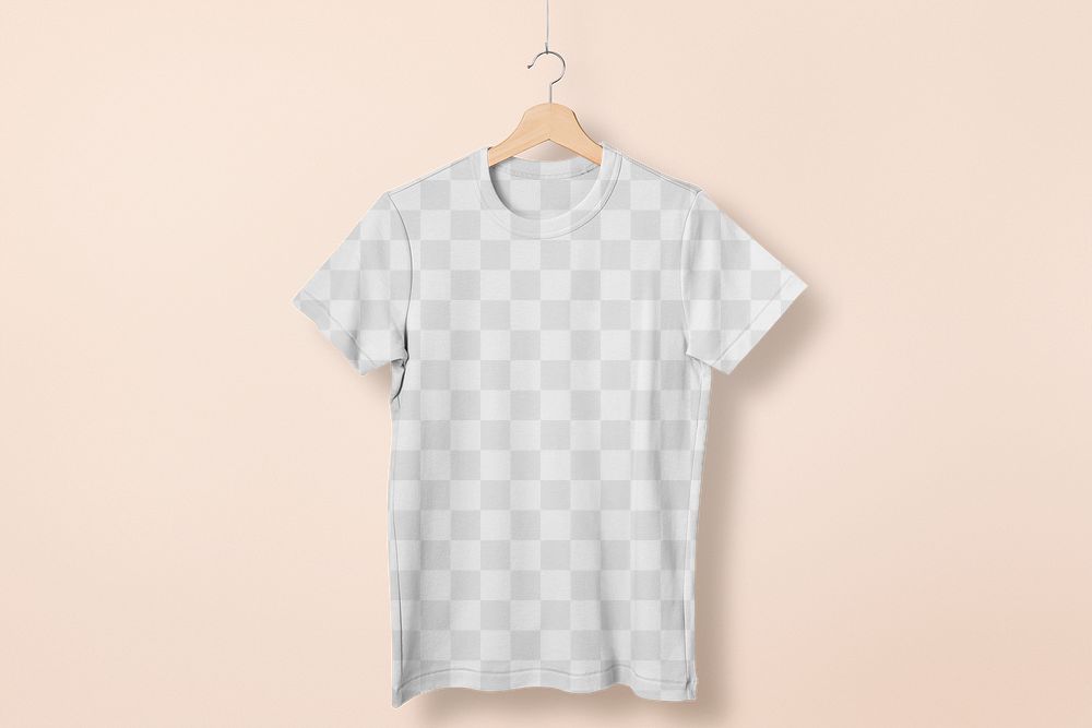 T-shirt png mockup, simple apparel transparent design