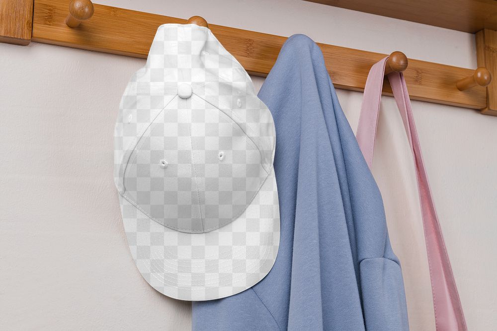 Baseball cap png mockup, headwear fashion in transparent design