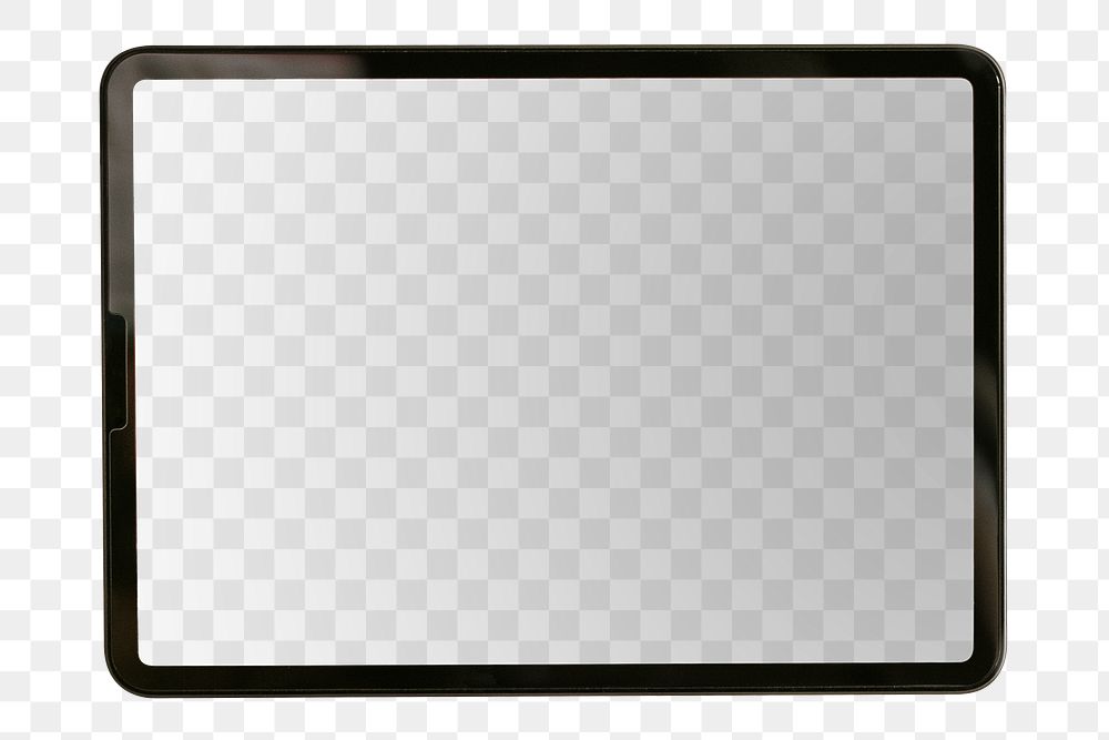 Digital tablet png mockup, transparent screen