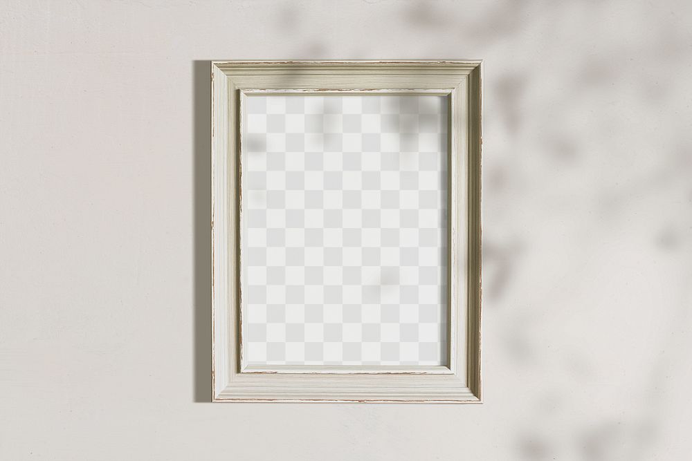 Picture frame png mockup, transparent design 