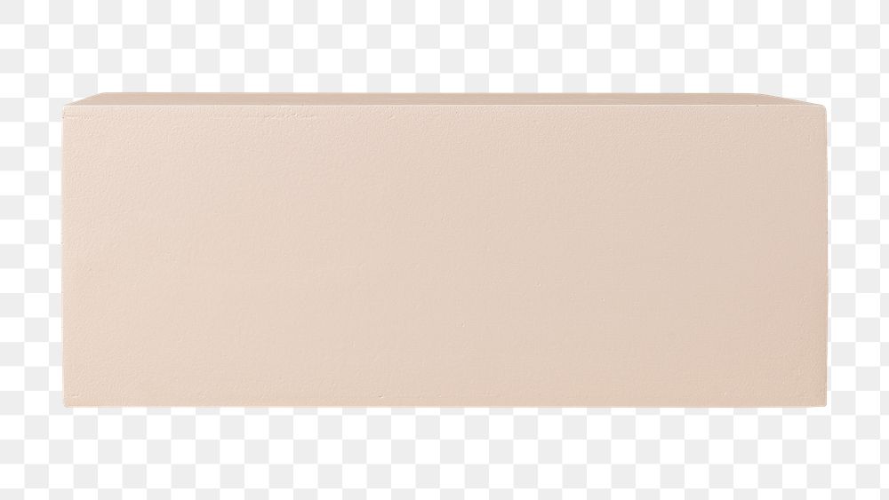 Beige rectangle png, geometric shape sticker, isolated object design