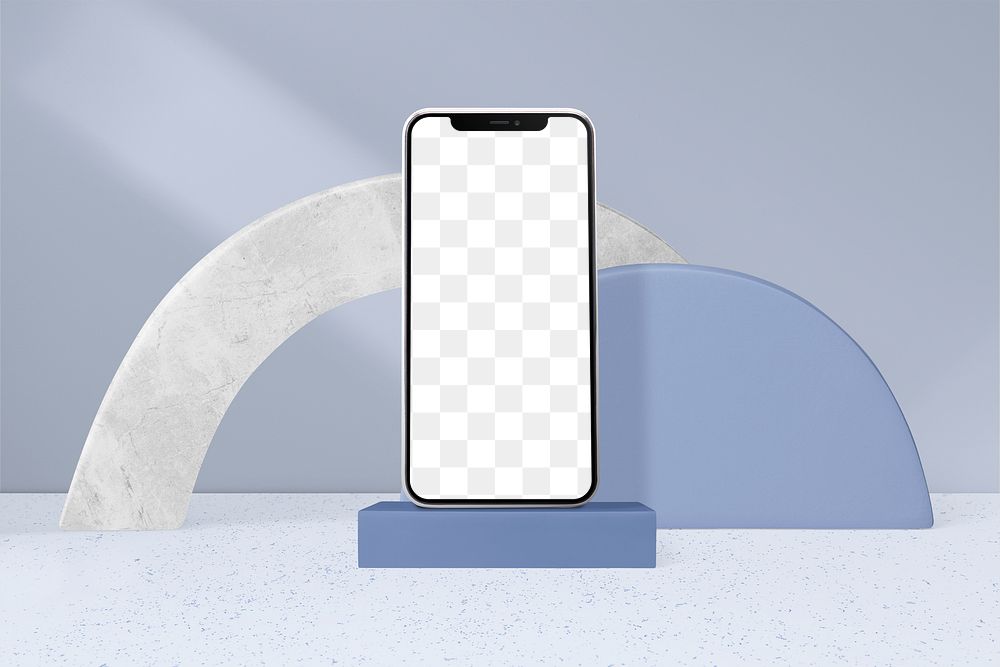 Phone screen mockup png transparent, digital device product design