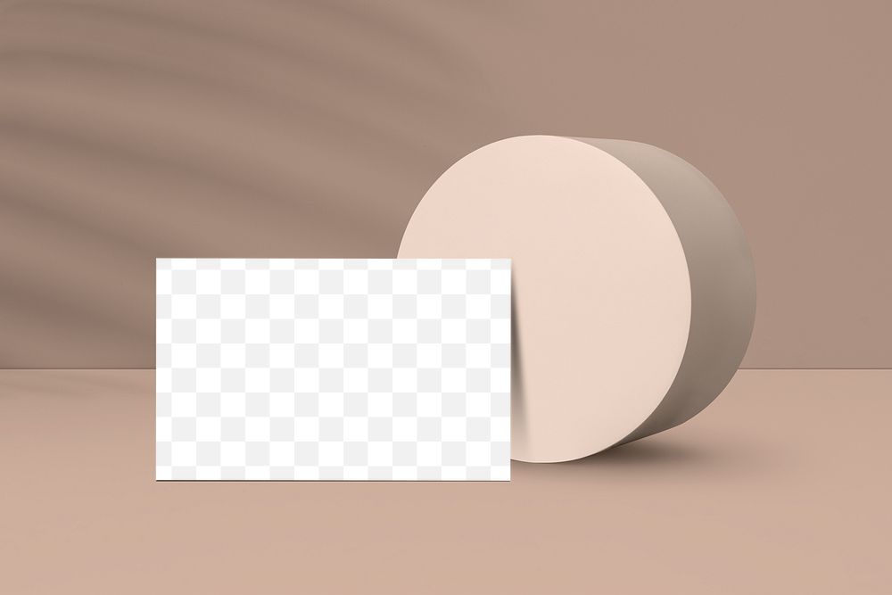 Business card mockup png transparent, aesthetic pink branding design