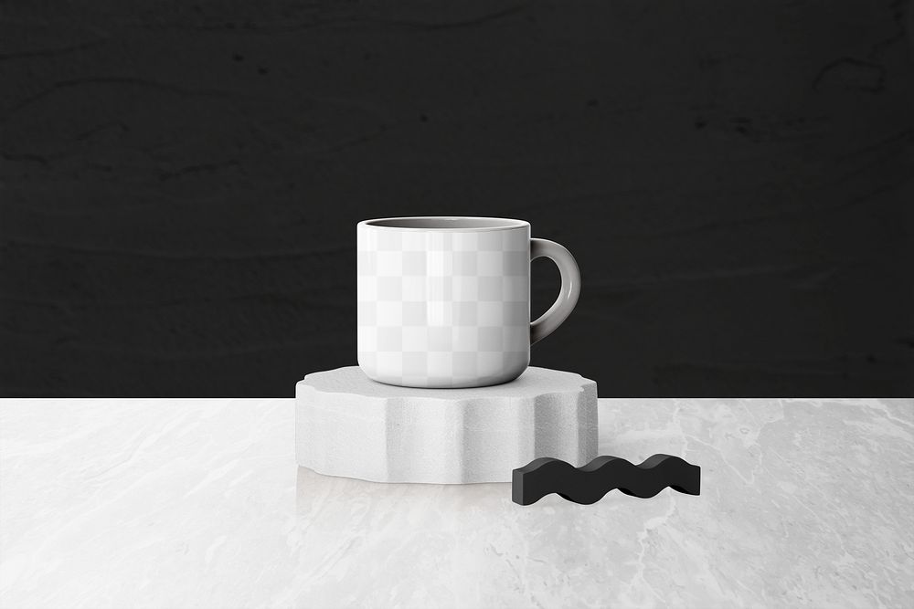 Mug mockup png, transparent product design