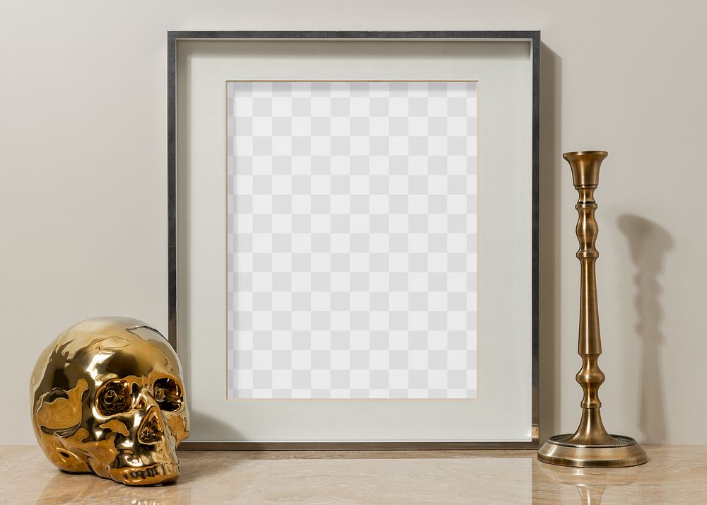 Picture frame mockup png, luxury interior decoration