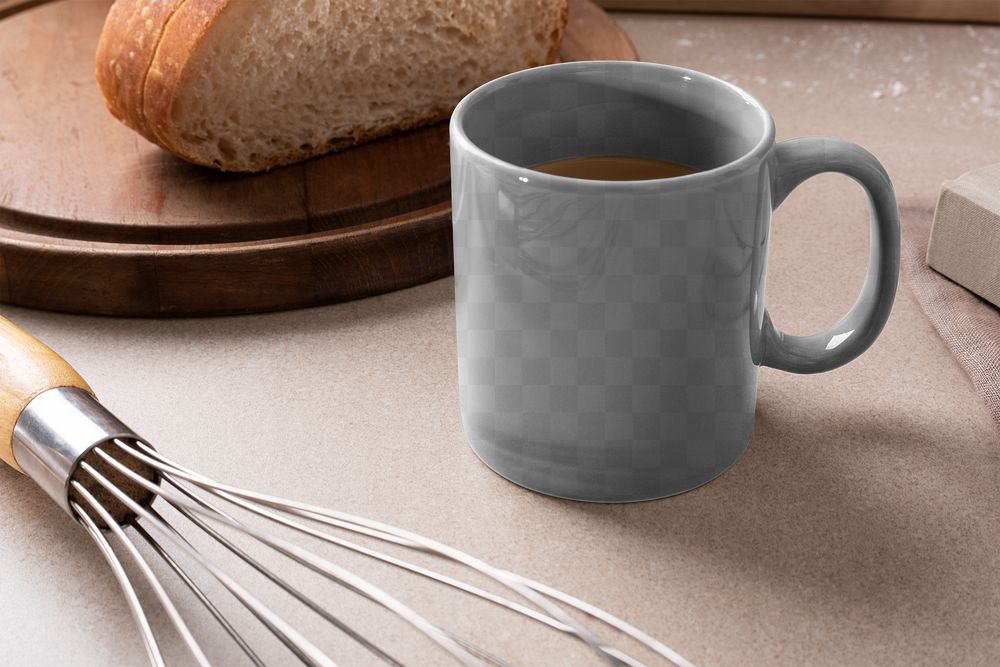 Coffee mug png mockup, aesthetic utensil