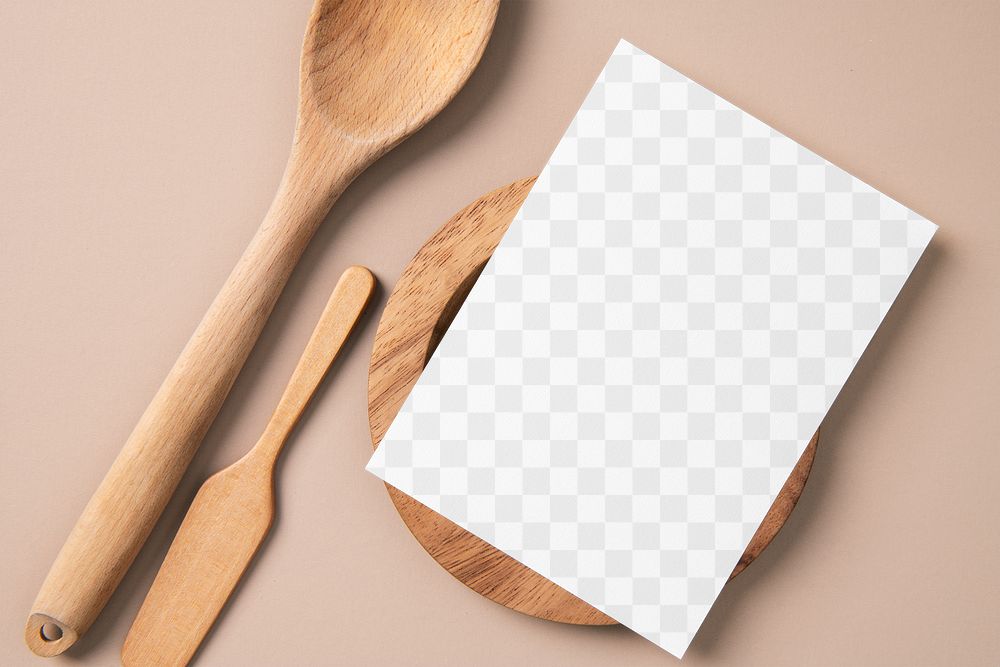 Menu card png mockup, restaurant business branding