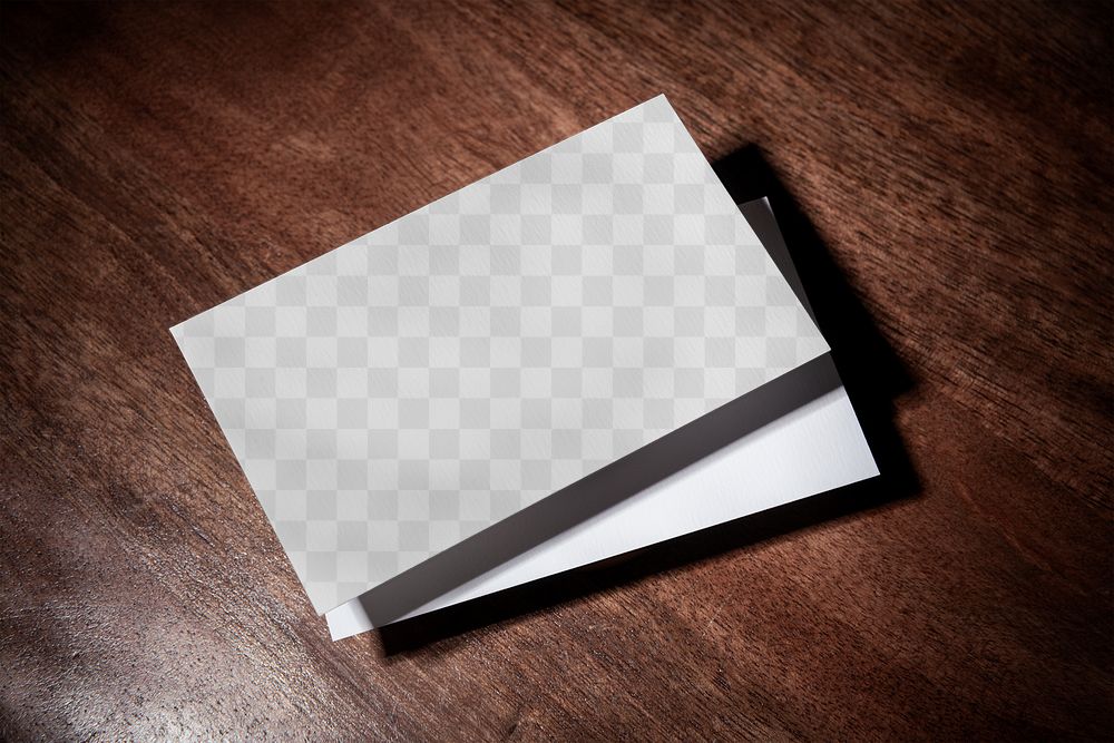 Business card mockup png transparent, realistic design