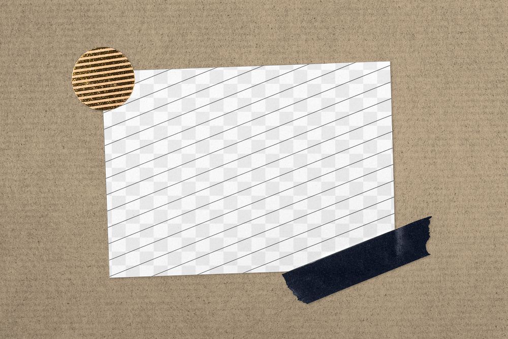 Paper card png mockup, minimal stationery, transparent design