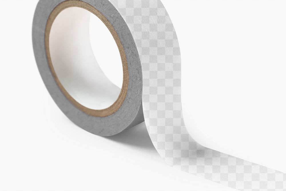 Tape roll mockup png transparent design