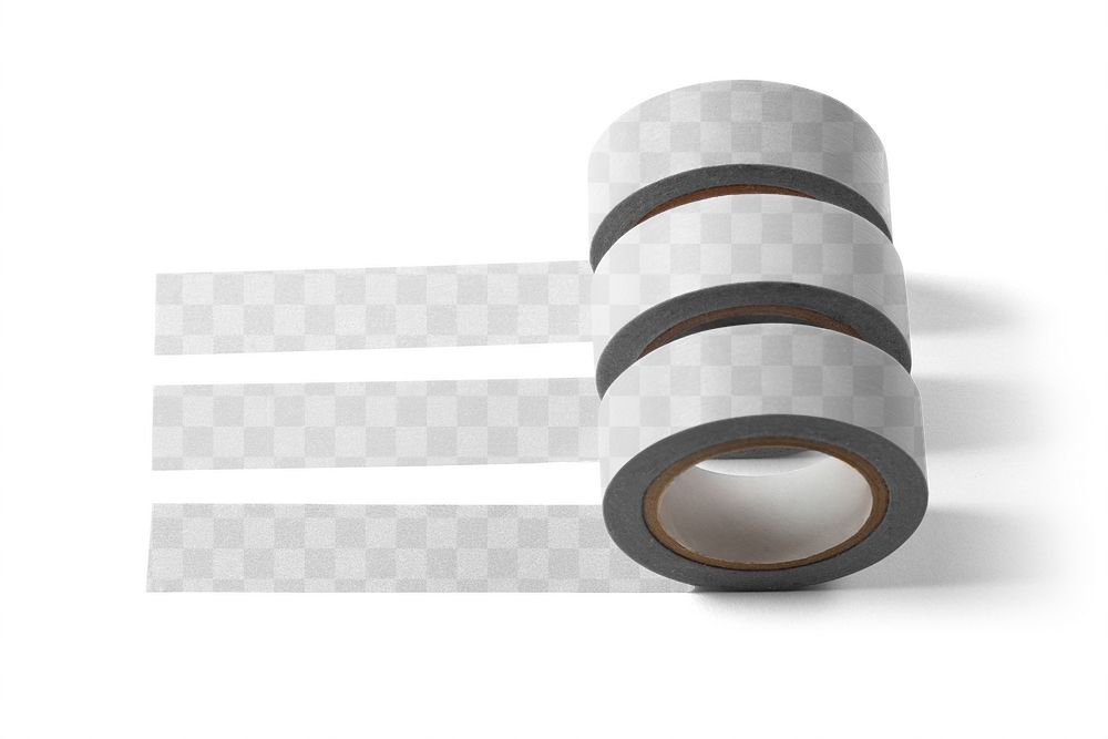 Washi tape roll png, mockups transparent design