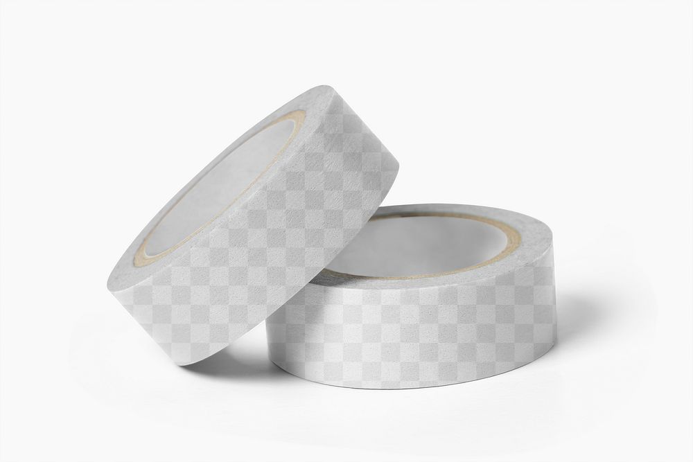 Tape roll mockups png transparent design