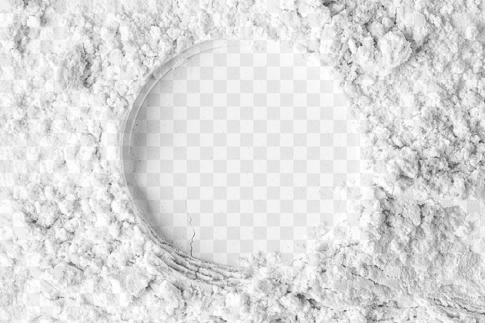 White powder frame png, texture design