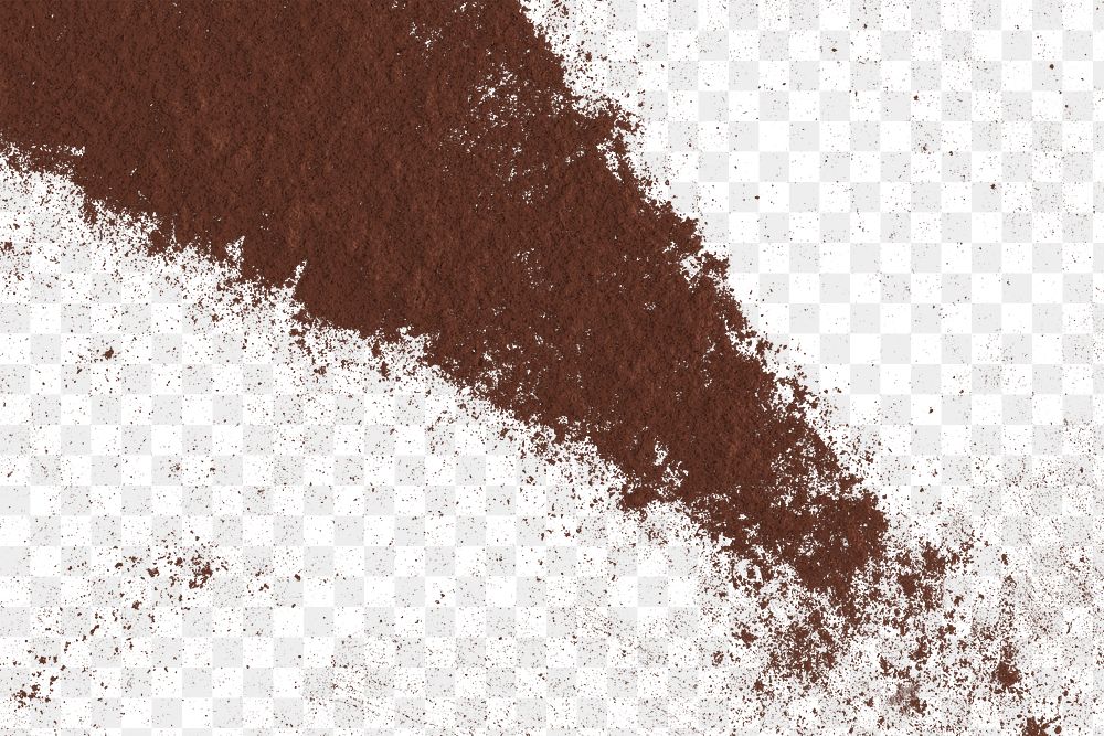 Cocoa powder png, texture clipart, collage element design