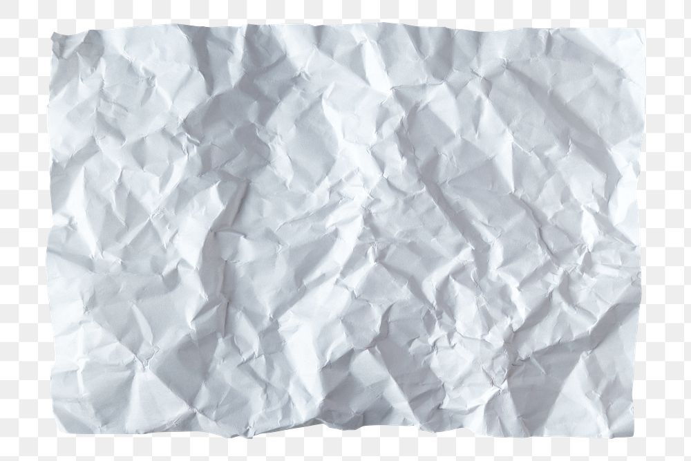 Scrunched paper png sticker, transparent background
