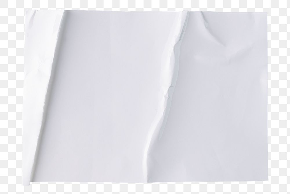 Glued white paper png, transparent texture