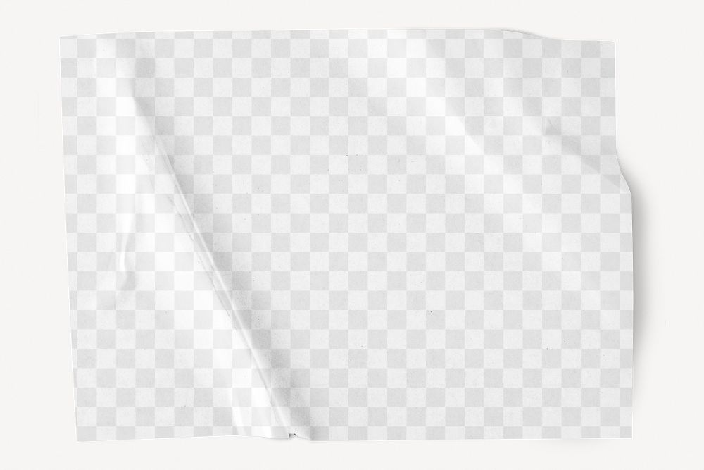 Glued paper png mockup transparent texture 