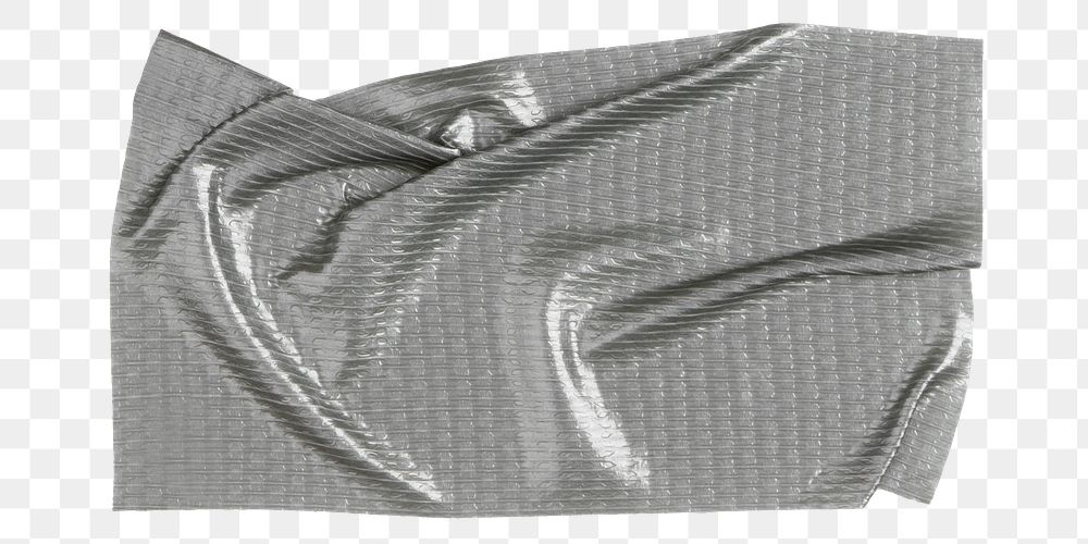 Silver duct tape png, gray background