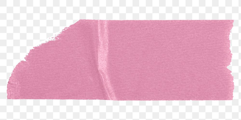 Wrinkled pink tape png, journal sticker, collage element