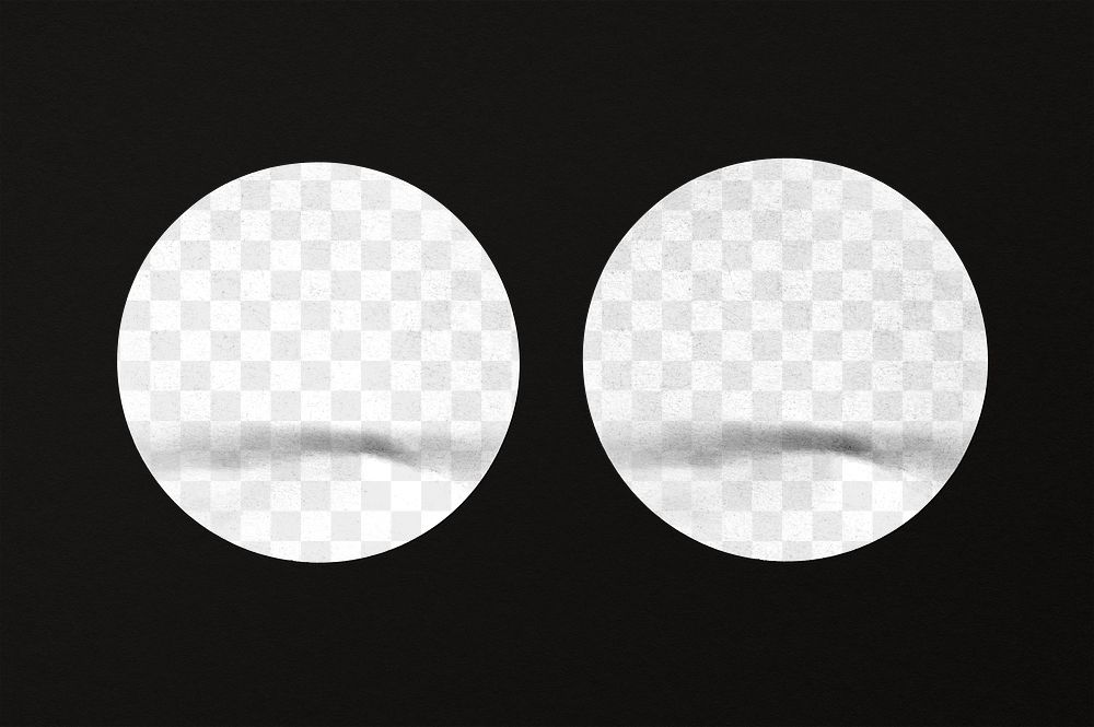 Sticker mockups png transparent, round shape design
