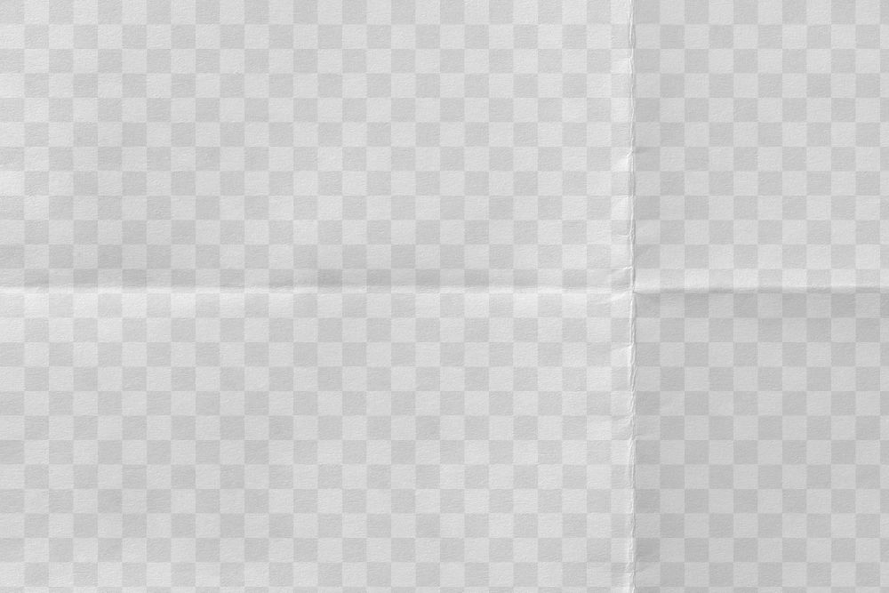 Folded paper png texture, transparent design