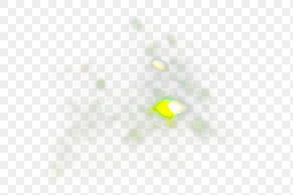 Neon lens flare png green light overlay effect on transparent background