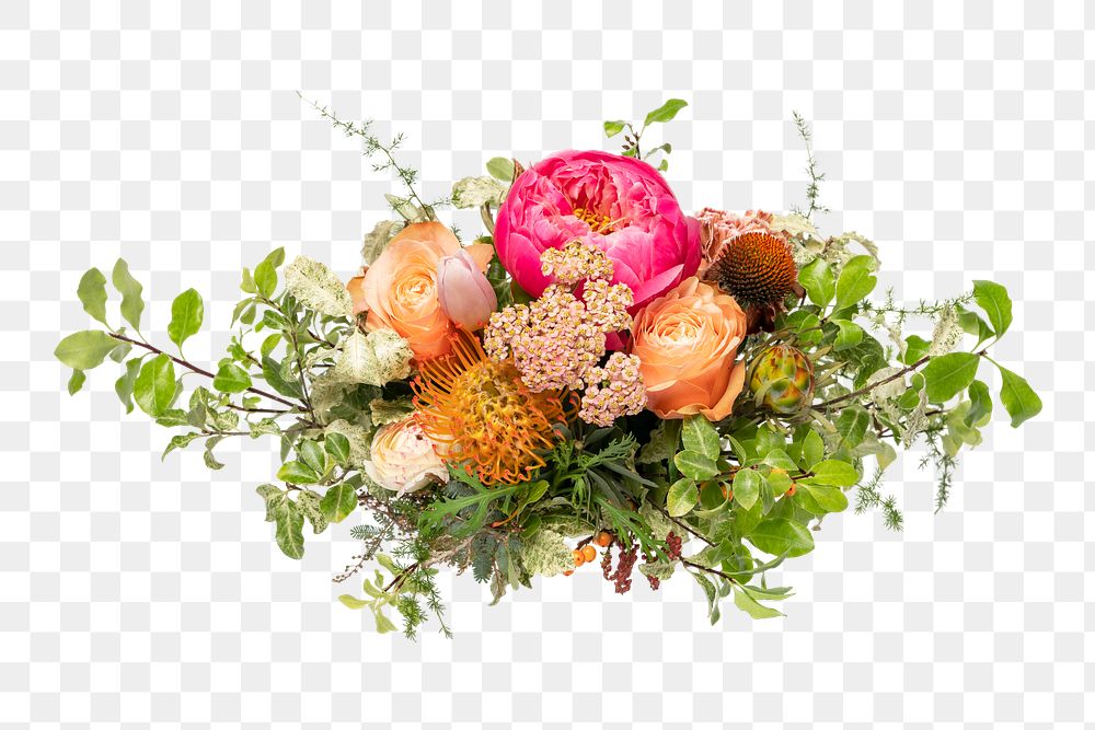 Beautiful flower arrangement png sticker