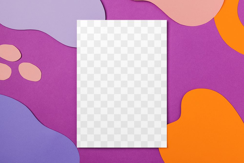 Poster png mockup, transparent paper 